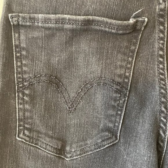Levi's | Black Label Black Mile High Super Skinny Denim Jeans Sz 26 - Picture 7 of 10